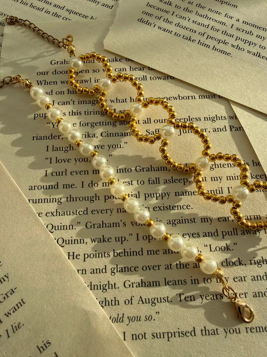 Gold Iridescent Hoop Bracelet